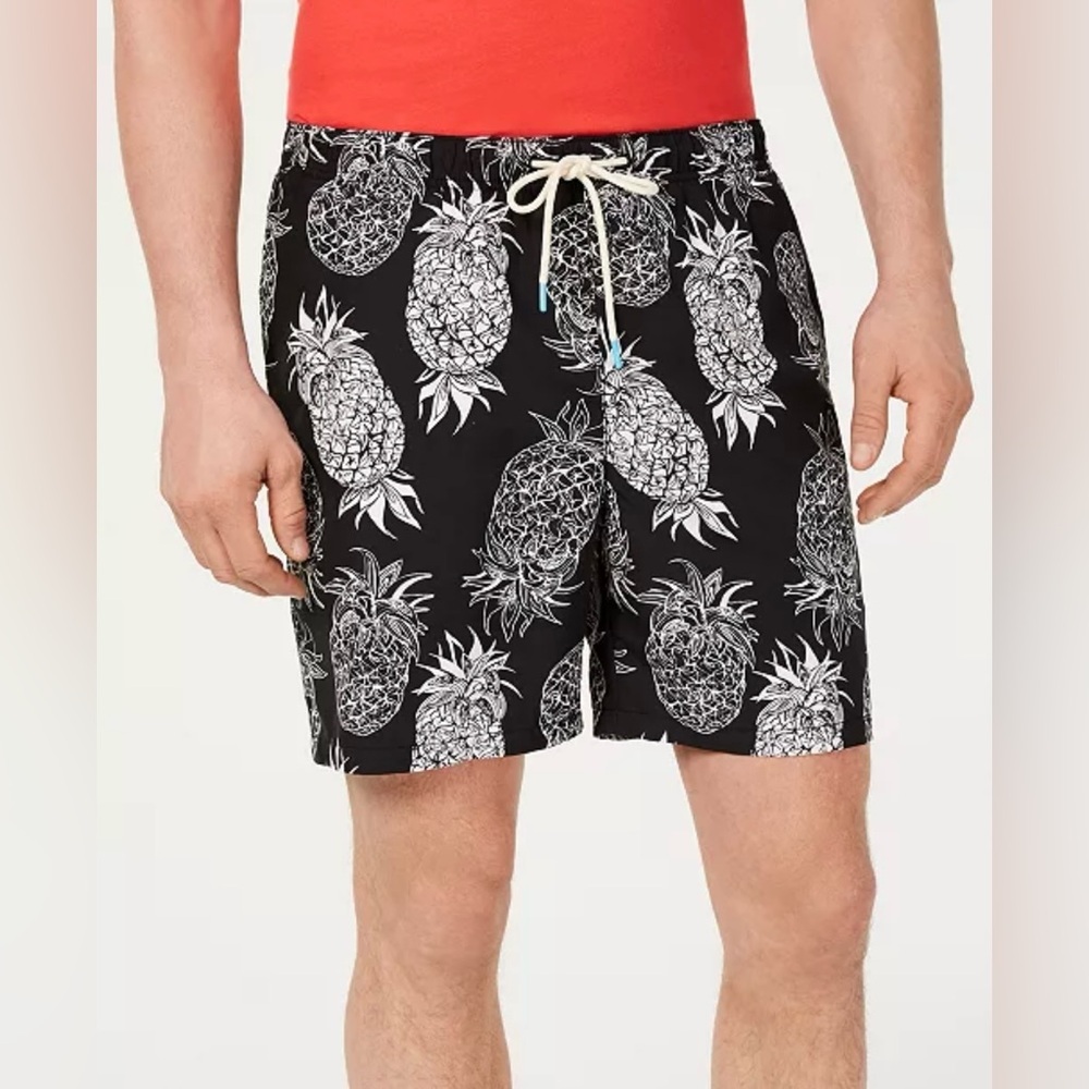 Tommy Bahama Naples Pina Pinata Pineapple Print 6" Swim Trunks Size Medium